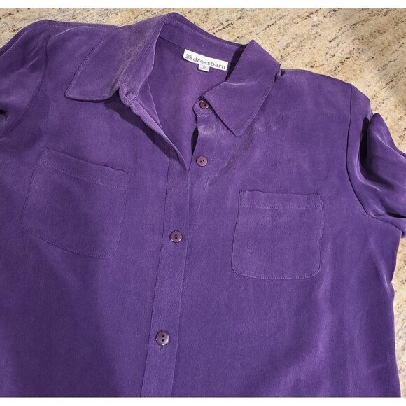 New! Vtg DRESS BARN Sz 8 Purple Silk 3 Piece Blouse, Tank & Pant Set Pleated - Picture 7 of 16
